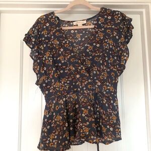 Lg Dusty Blue-gray Blouse